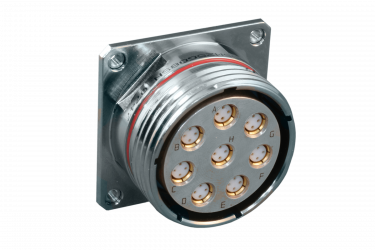 D38999-wall-mount-Quadrax-receptacle